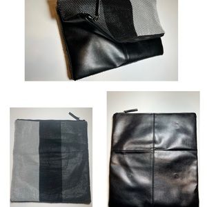 Black, White and Silver Foldable Clutch purse.